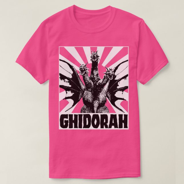 KUNG GHIDORAH Stigning sol för röda T Shirt (Design framsida)