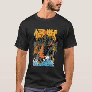 Kung Ghidorah Sunset Japanska T Shirt