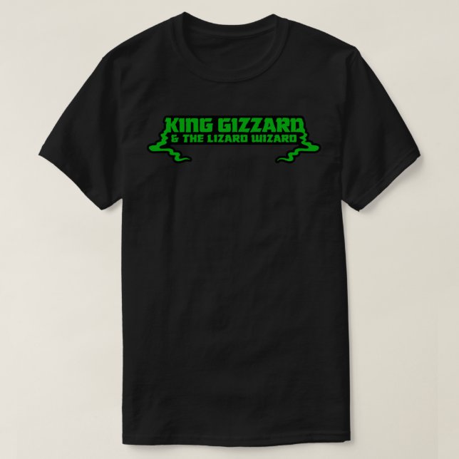 Kung Gizzard och Lizard Wizard namn bricka Sticke T Shirt (Design framsida)