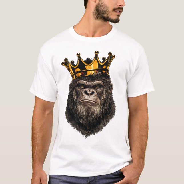 Kung Gorilla Crown T-Shirt – Stark urban stil (Framsida)