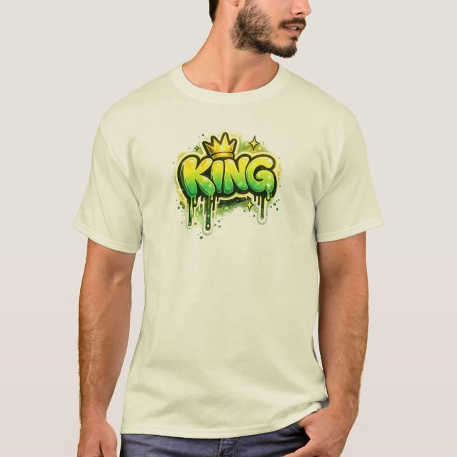 KUNG Graffiti Gatmode Typografi Design T Shirt (Framsida)