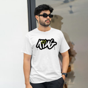 "Kung" Graffiti Street bära Stil T Shirt