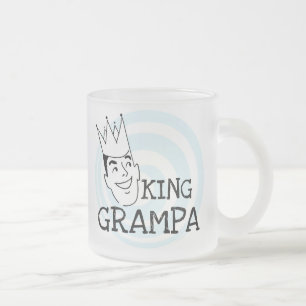 Kung Grampa T-tröjor och presenter Frostad Glasmugg