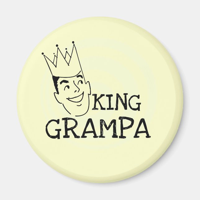 Kung Grampa T-tröjor och presenter Magnet (Framsidan)
