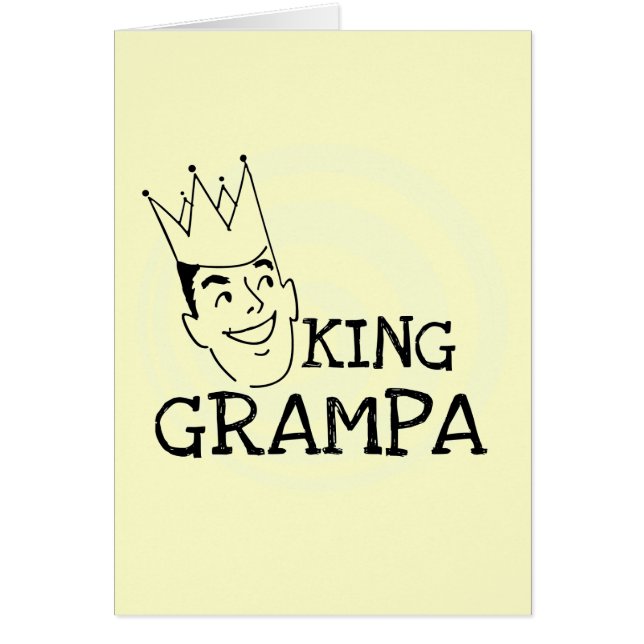 Kung Grampa T-tröjor och presenter OBS Kort (Framsidan)