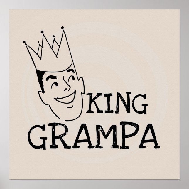 Kung Grampa T-tröjor och presenter Poster (Framsidan)