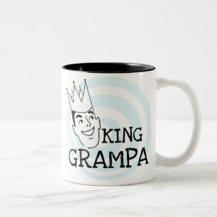 Kung Grampa T-tröjor och presenter Två-Tonad Mugg