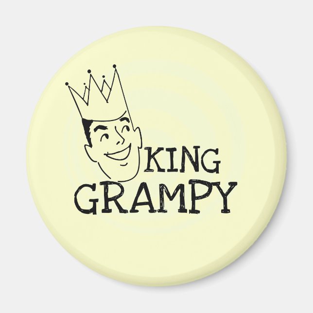 Kung Grampy Tshirts och presenter Magnet (Framsidan)