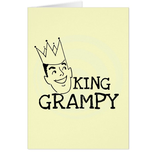 Kung Grampy Tshirts och presenter OBS Kort (Framsidan)