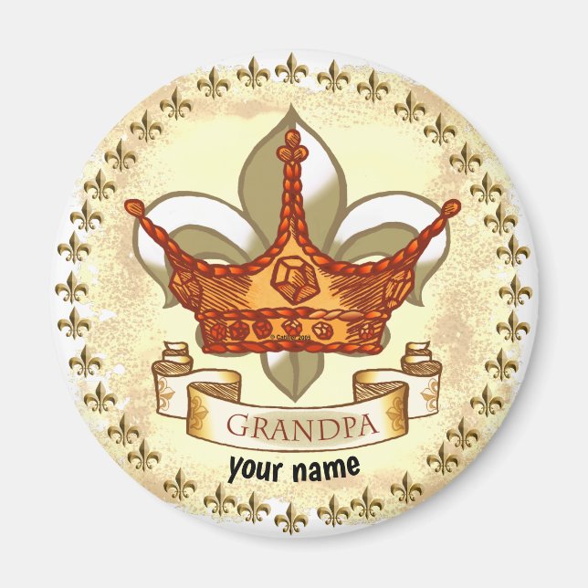 Kung Grandpa magnet (Framsidan)