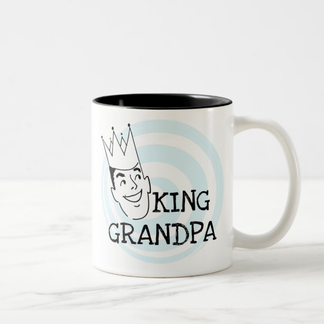 Kung Grandpa T-shirts och gåvor Två-Tonad Mugg (Höger)
