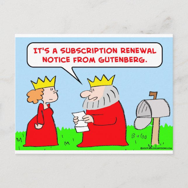 kung gutenbergs bibel vykort (Framsida)
