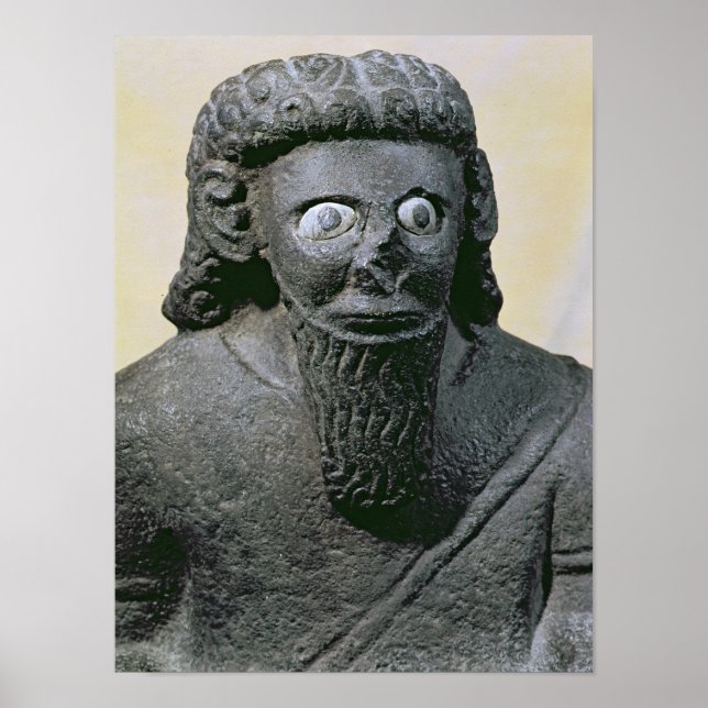 Kung Hadad, från palatset i tell-Halaf, Syrien Poster (Framsidan)