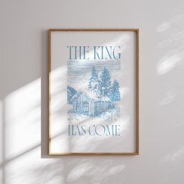 Kung har Kom Blue Cabin-julen Poster