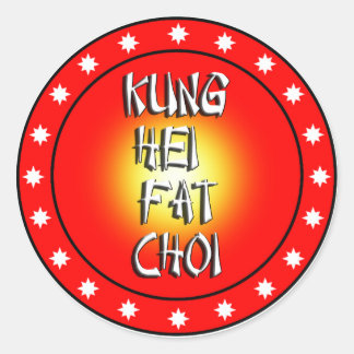 Kung Hei Tjock Choi Runt Klistermärke