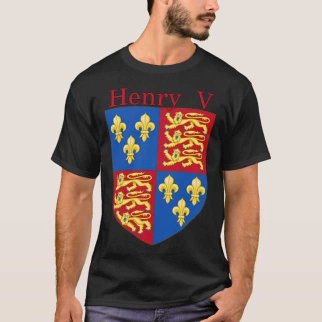 Kung Henry V Royal Arm T Shirt (Framsida)