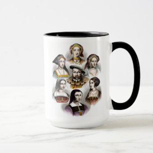 Kung Henry VIII av England hans sex fruar Mugg