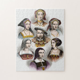 Kung Henry VIII av England   hans sex fruar Pussel