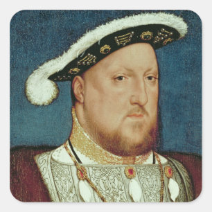 Kung Henry VIII Fyrkantigt Klistermärke