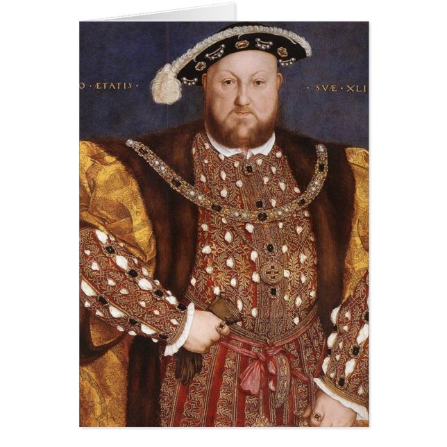 Kung Henry VIII Hälsningskort (Framsidan)