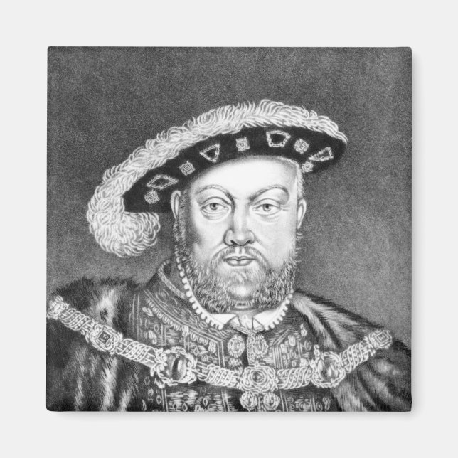 Kung Henry VIII illustration Magnet (Framsidan)