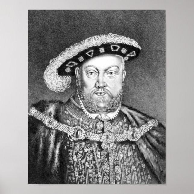 Kung Henry VIII illustration Poster (Framsidan)
