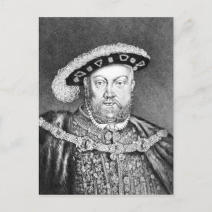 Kung Henry VIII illustration Vykort