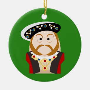 Kung Henry VIII Julgransprydnad Keramik