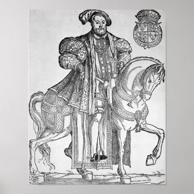 Kung Henry VIII om horseback Poster (Framsidan)