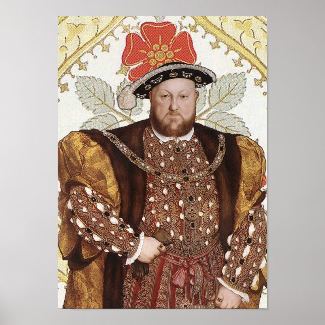 Kung Henry VIII Tudor Kung i England Porträtt Poster (Framsidan)