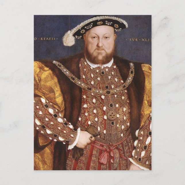 Kung Henry VIII Vykort (Framsida)