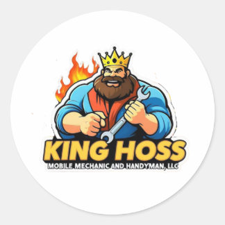 Kung Hoss Sticker Runt Klistermärke