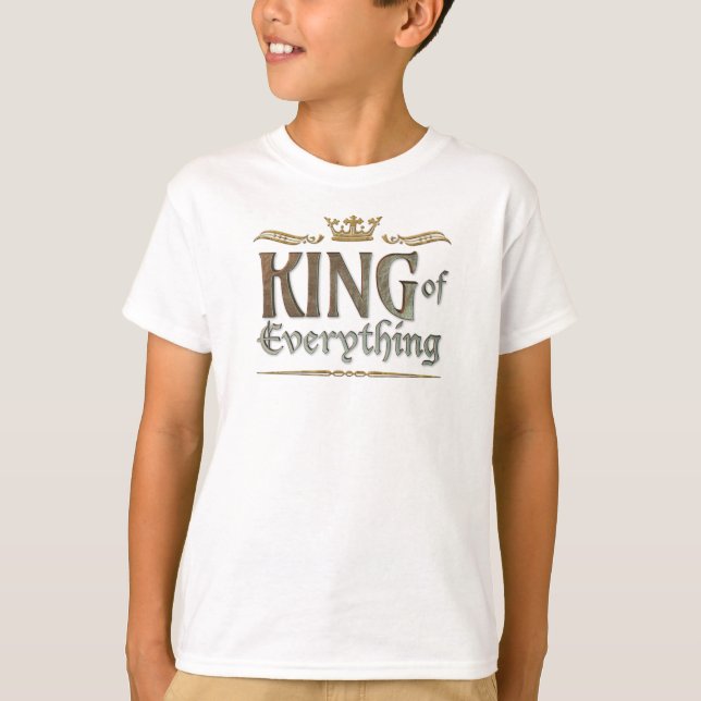 KUNG i Allting - det stora medeltida Royalet Krona T Shirt (Framsida)