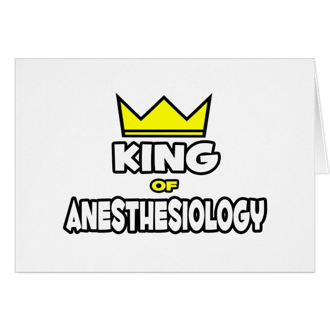 Kung i anestesiologi hälsningskort (Framsidan Horizontal)