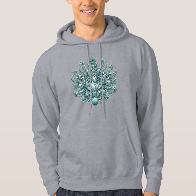 Kung i Aquamarin. Hoodie (Framsida)
