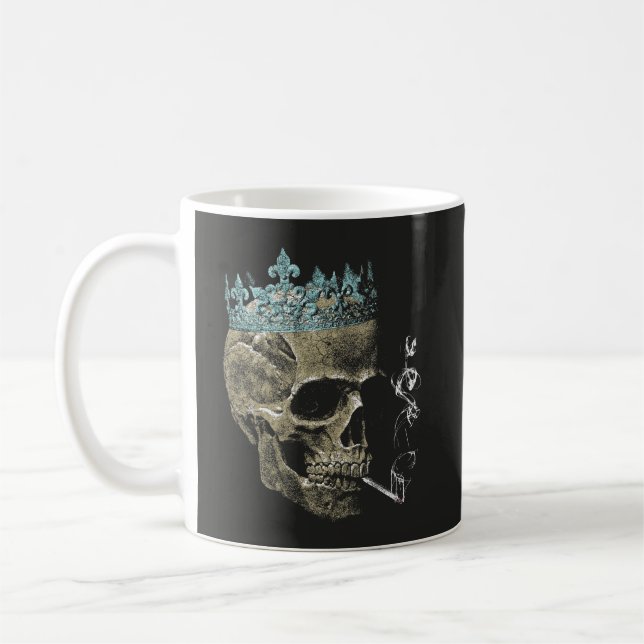 Kung i Ashes - Gothic Streetwear Design Kaffemugg (Vänster)