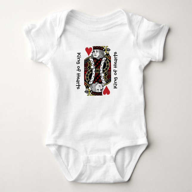 Kung i Baby-kläder för Hearts design Tee (Framsida)