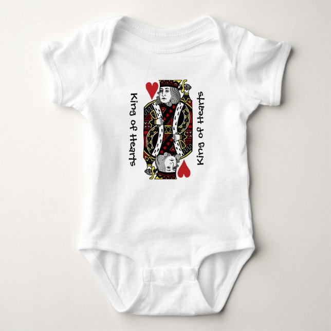 Kung i Baby-kläder för Hearts design Tee Shirt (Framsida)