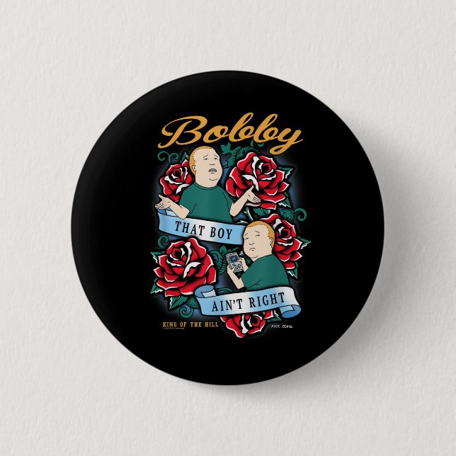 Kung i Backe Bobby att Höger Tattoo Knapp (Framsida)