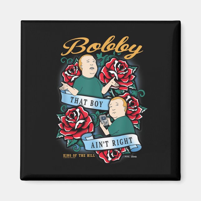 Kung i Backe Bobby att Höger Tattoo Magnet (Framsidan)