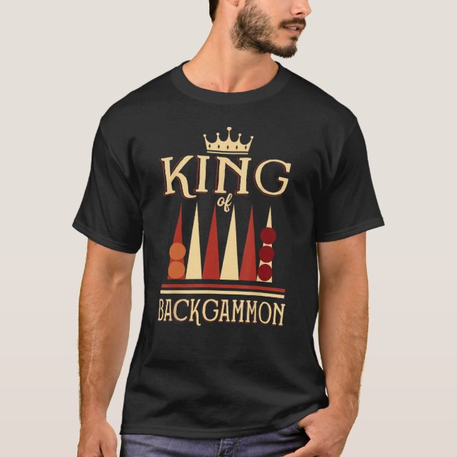 Kung i Backgammon T Shirt (Framsida)