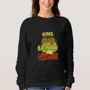Kung i backyard Campfire, ett nytt kort för T Shirt