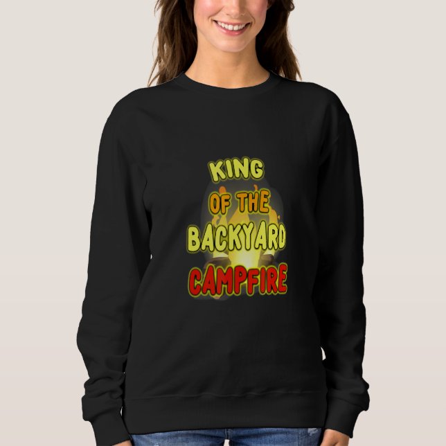 Kung i backyard Campfire, ett nytt kort för T Shirt (Framsida)
