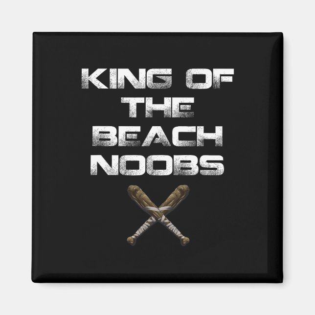 Kung i Beach Noobs Video Game Shirt Magnet (Framsidan)
