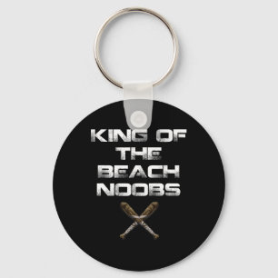 Kung i Beach Noobs Video Game Shirt Nyckelring