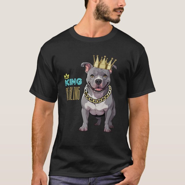 Kung i Bling Bully Breed Pitbull Unisex T-Shirt (Framsida)
