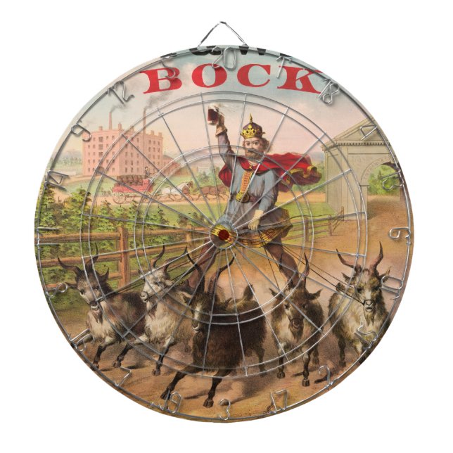 Kung i Bock Beer Riding Getts Dartboard Darttavla (Framsidan)