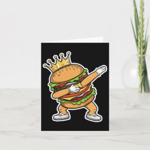 Kung i Burger Dab Dancing Funny Hamburger Kort