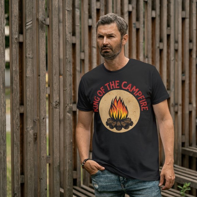 Kung i Campfire T Shirt (Skapare uppladdad)