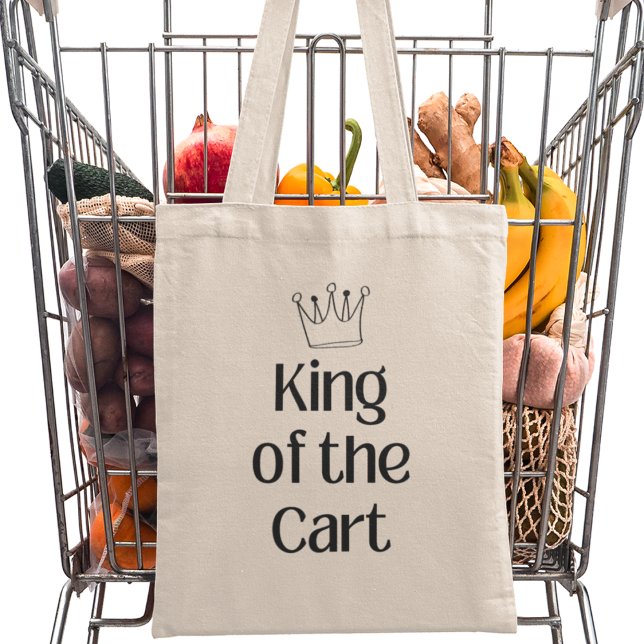 Kung i Cart Modern Livsmedel Tygkasse (Shop now and carry your groceries with confidence and flair – reign over the cart like never before!)